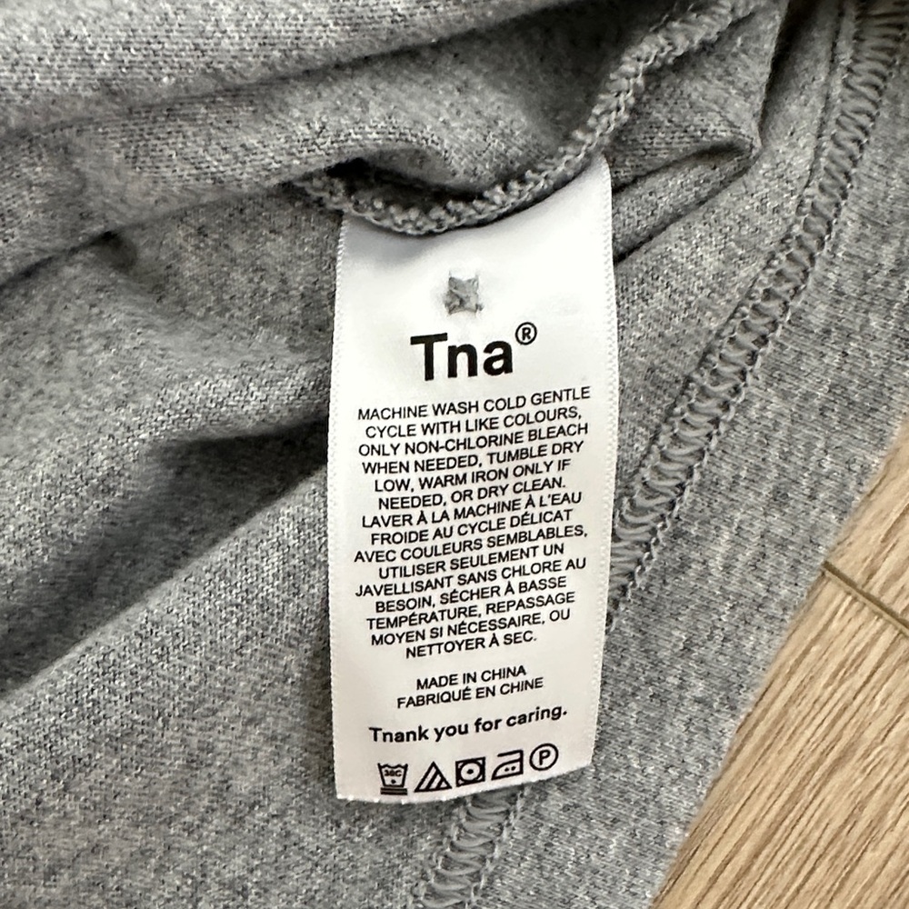 TNA Heather Gray Long Sleeve Henley - Picture 5 of 6